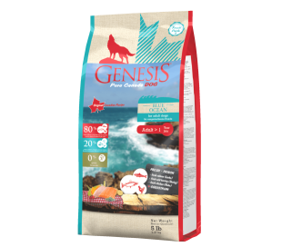 ג'נסיס כלב ובגר 2.27 ק"ג ללא דגנים - Genesis BLUE OCEAN מזון יבש לכלב בוגר